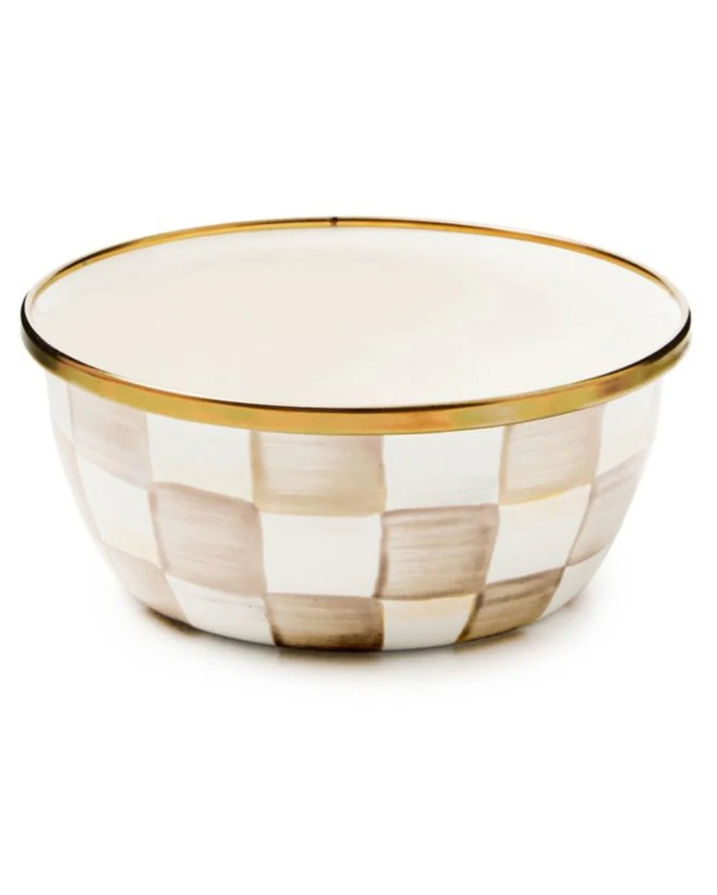 Mocha Check Pinch Bowl