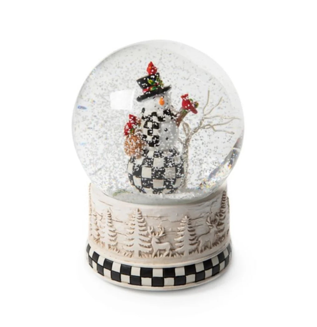 Farmhouse Snowman Snow Globe