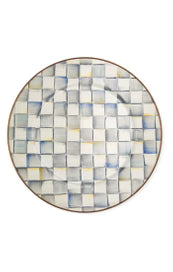 Sterling Check Enamel Serving Platter