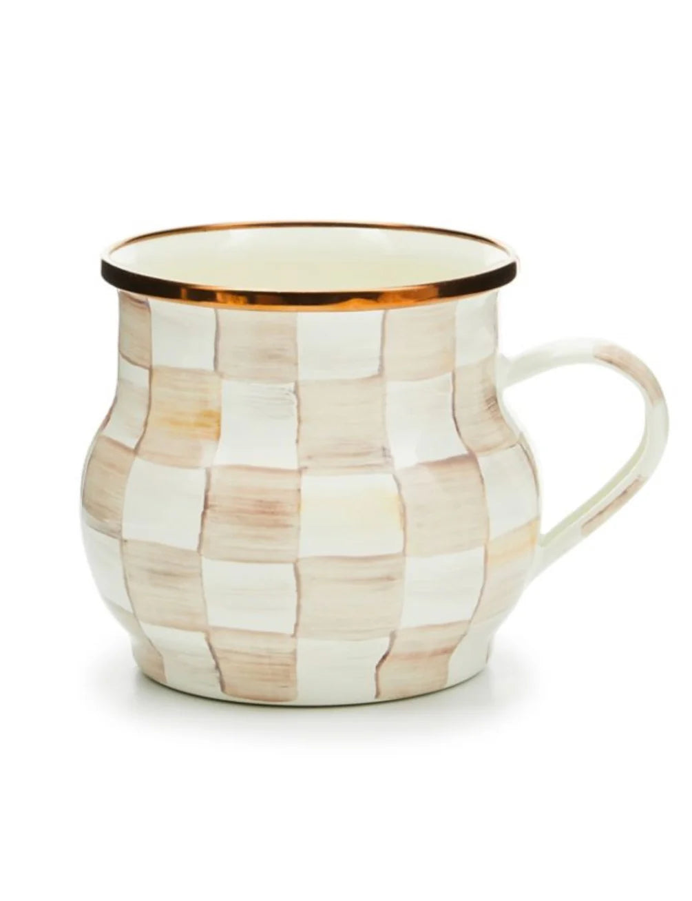 Mocha Check Mug