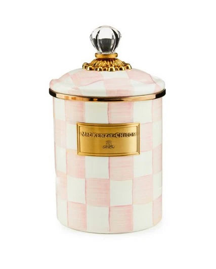 Rosy Check Enamel Canister Medium