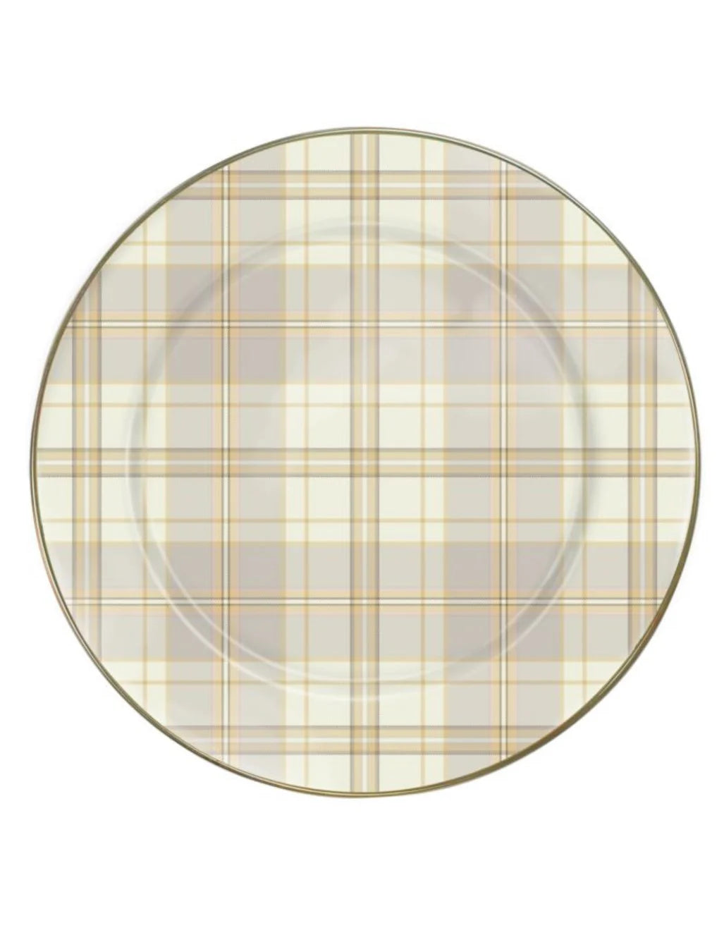Tartan Latte Dinner Plate