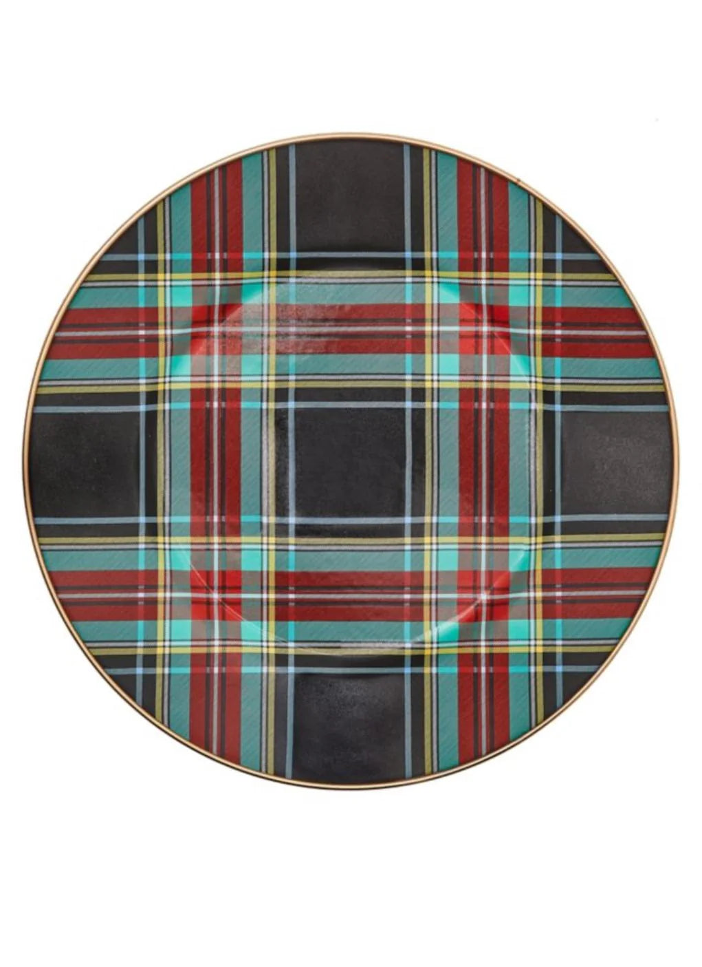 Tartan Black Dinner Plate