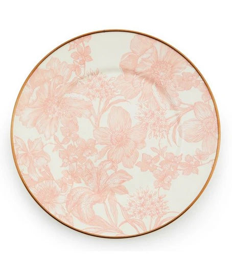English Garden Enamel Salad/Dessert Plate - Rosy