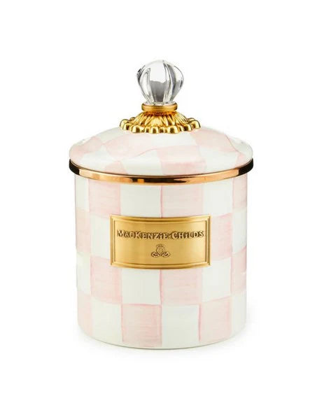Rosy Check Enamel Canister Small