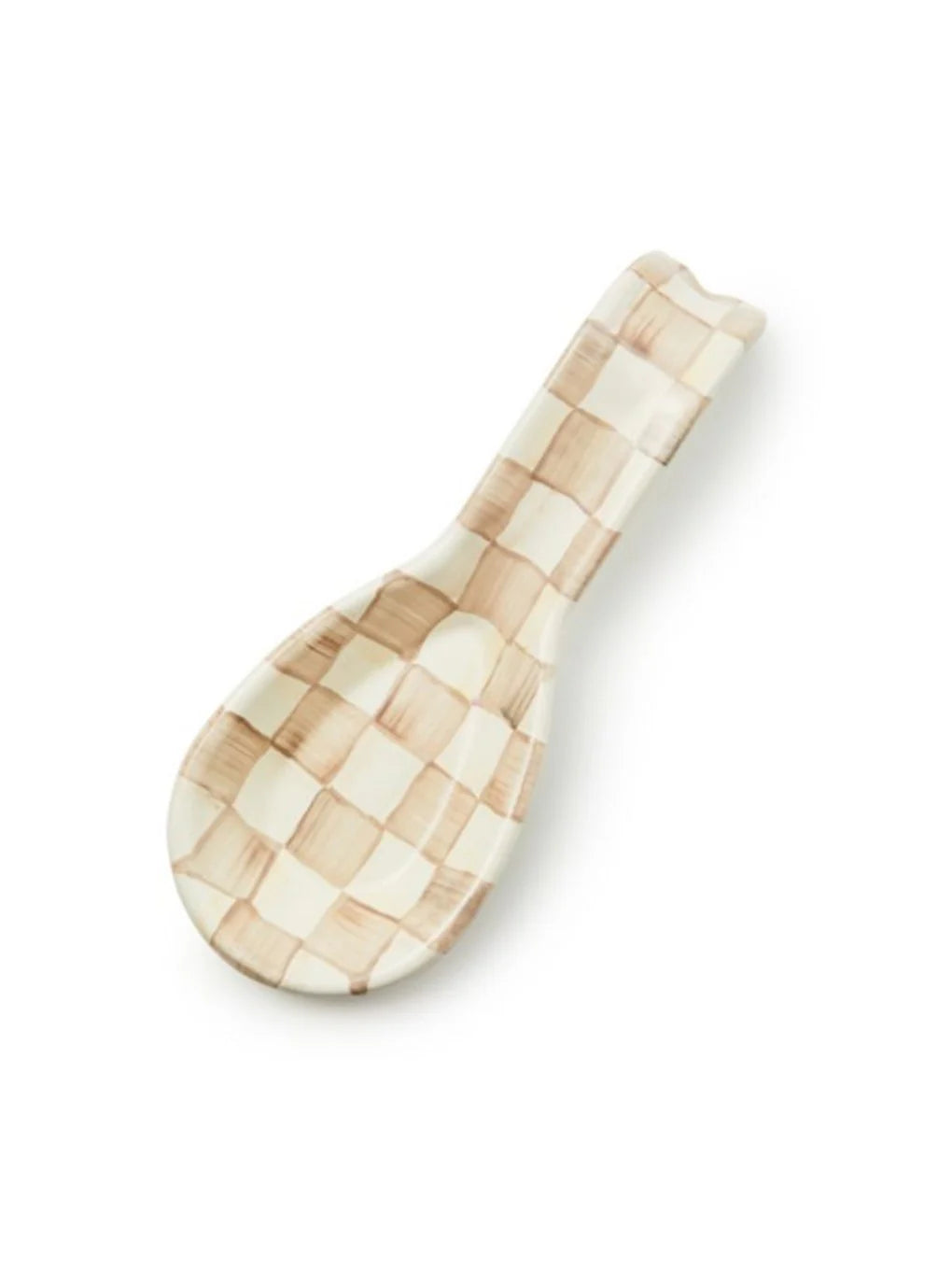 Mocha Check Spoon Rest