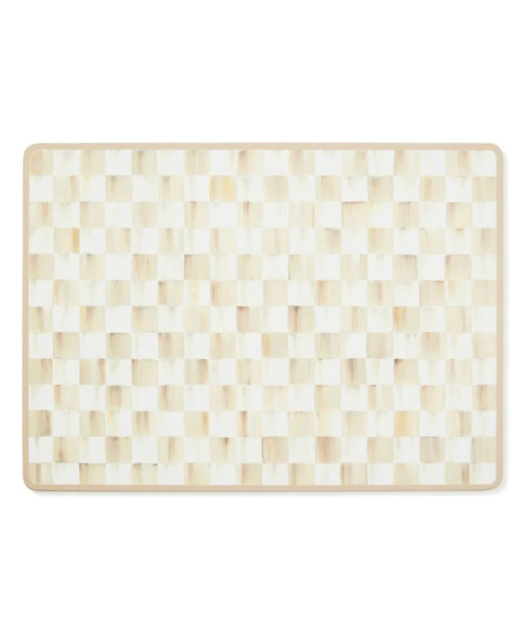Mocha Check Cork Back Placemats Set of 4