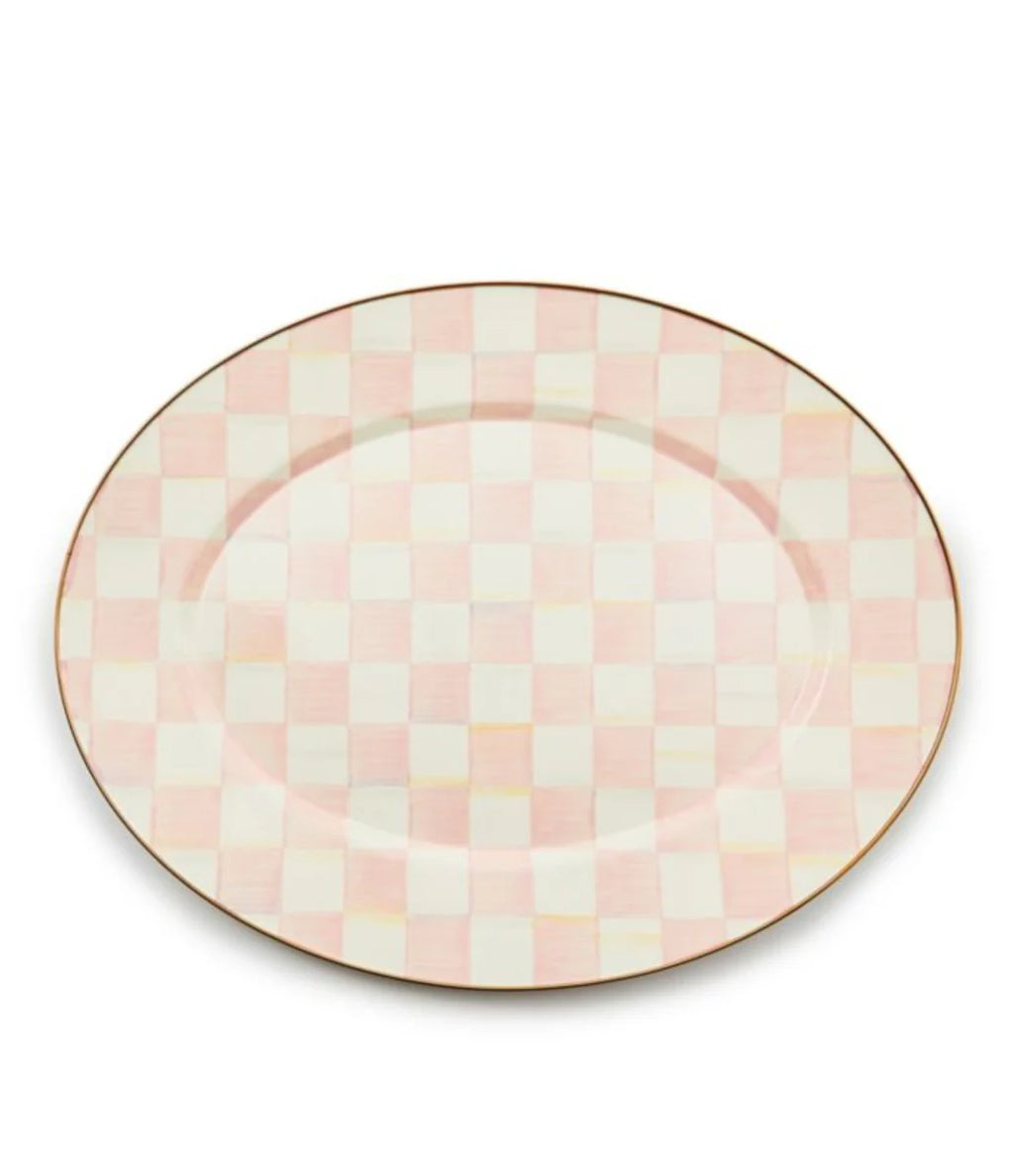 Rosy Check Oval Platter Large