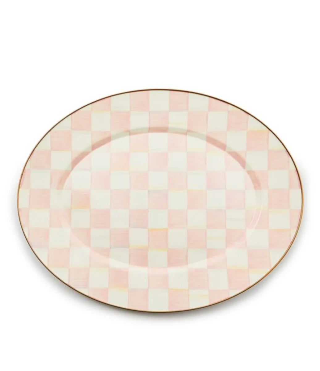 Rosy Check Oval Platter Large