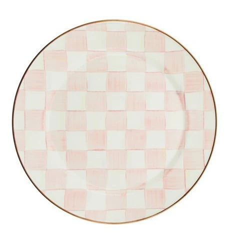 Rosy Check Enamel Charger