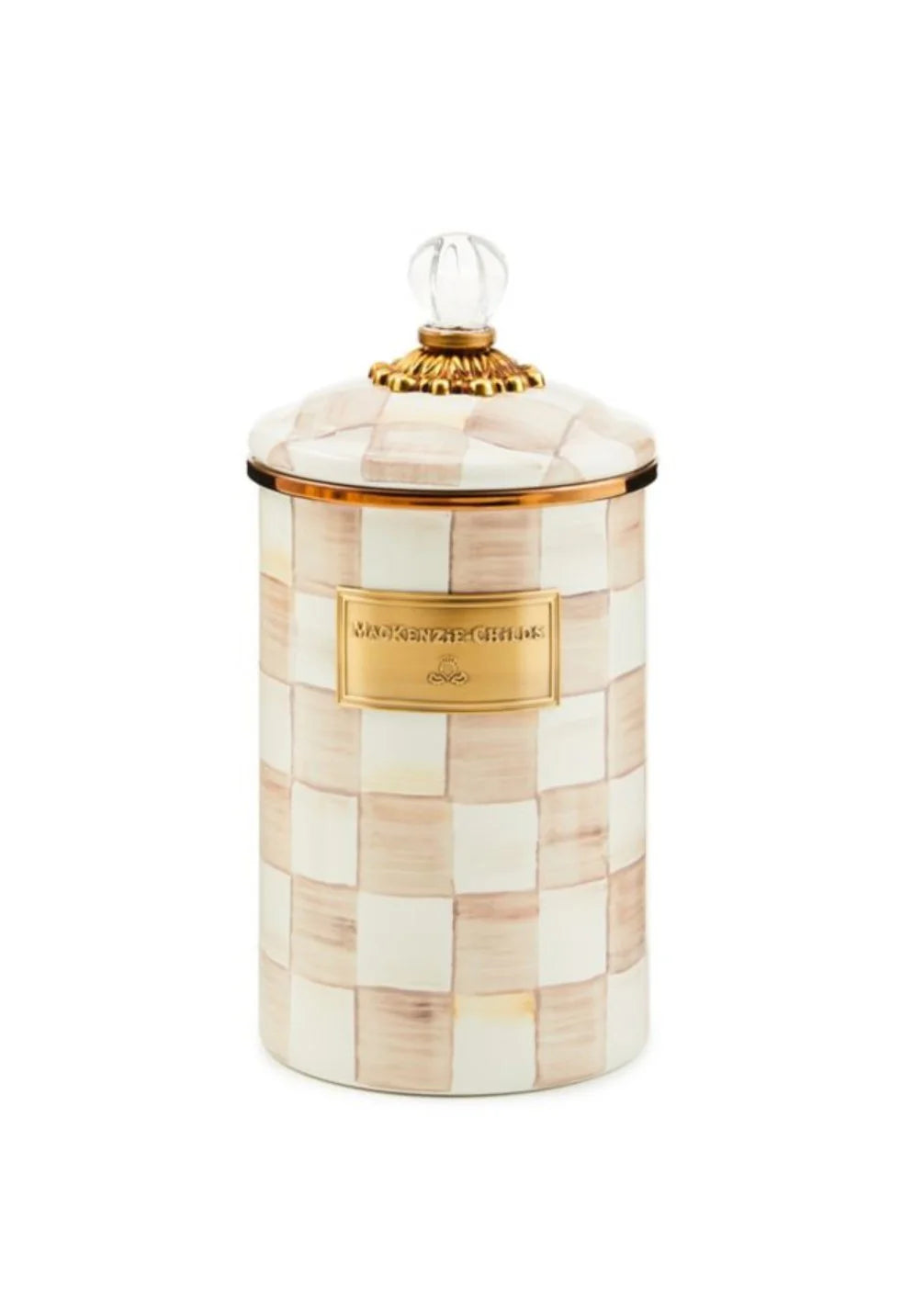 Mocha Check Canister Large