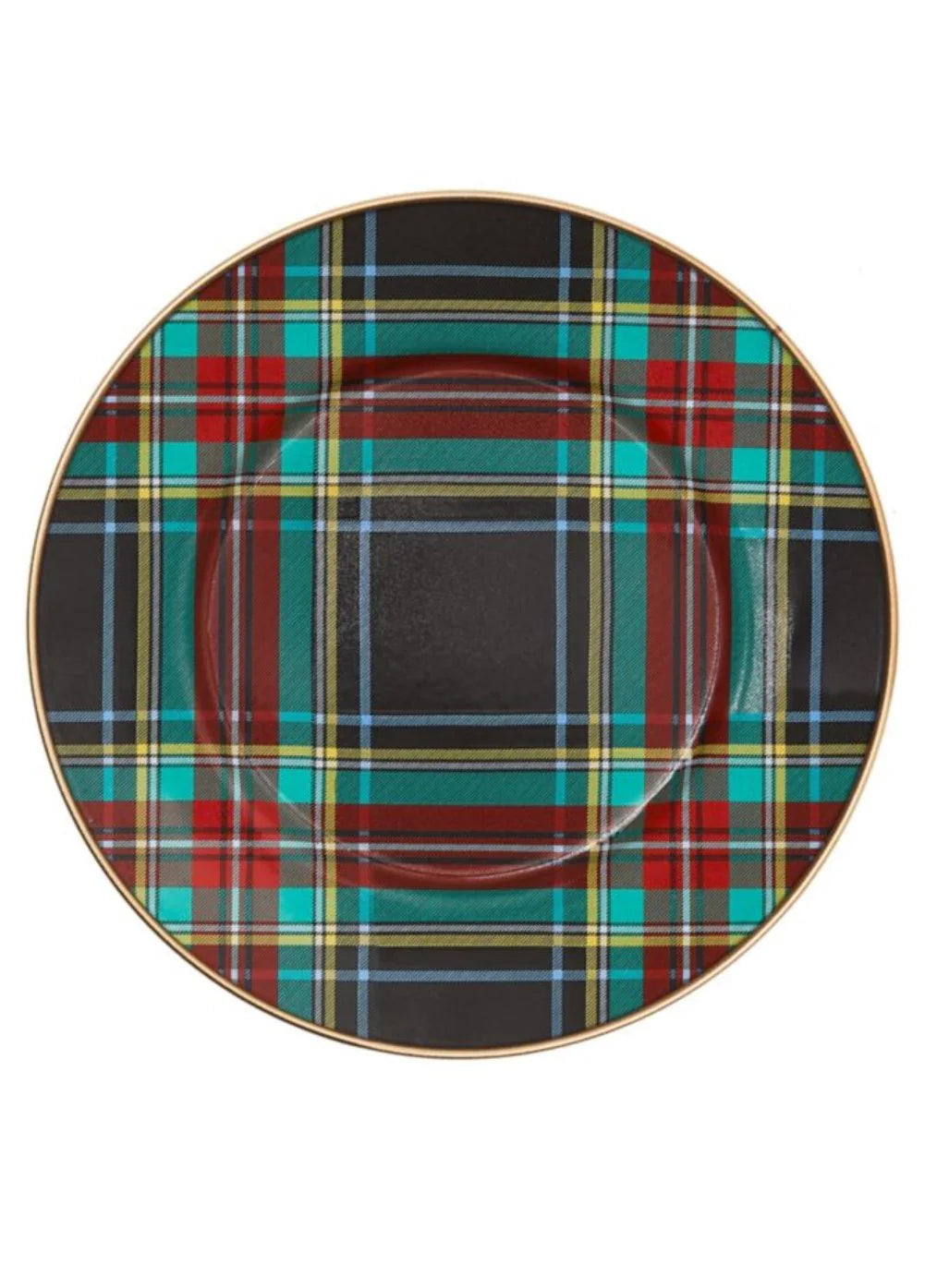 Tartan Black Salad/Dessert Plate