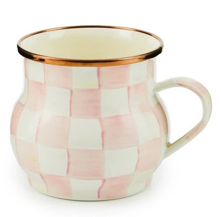 Rosy Check Enamel Mug