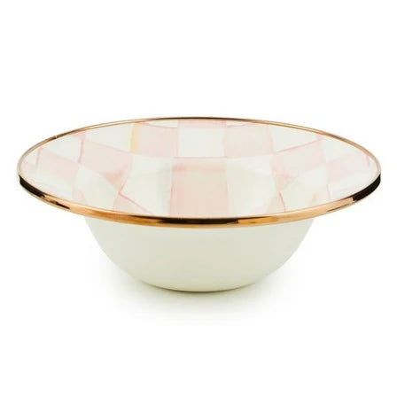 Rosy Check Enamel Breakfast Bowl