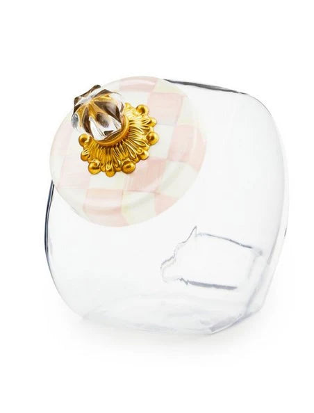 Rosy Check Sweets Jar with Enamel Lid